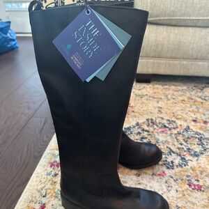 Clark’s Swansea Glen Black Leather Riding Boots, 6 1/2M NWT